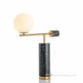Black Marble Table Lamp Geometric structure opal glass marble table lamp Factory
